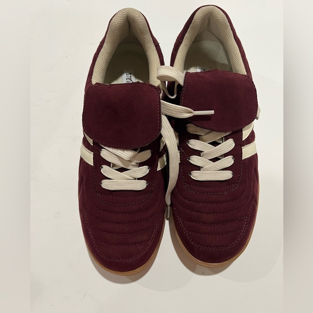 Steve Madden burgundy suede sneakers NWOT